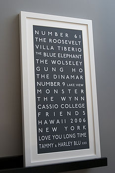 Personalised Couple's Destination Print, 9 of 9