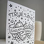 Personalised True Love Card With Diamante, thumbnail 2 of 3