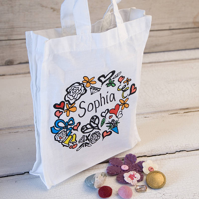 Girl&#39;s Personalised Tote Gift Bag By Solographic Art | www.bagssaleusa.com