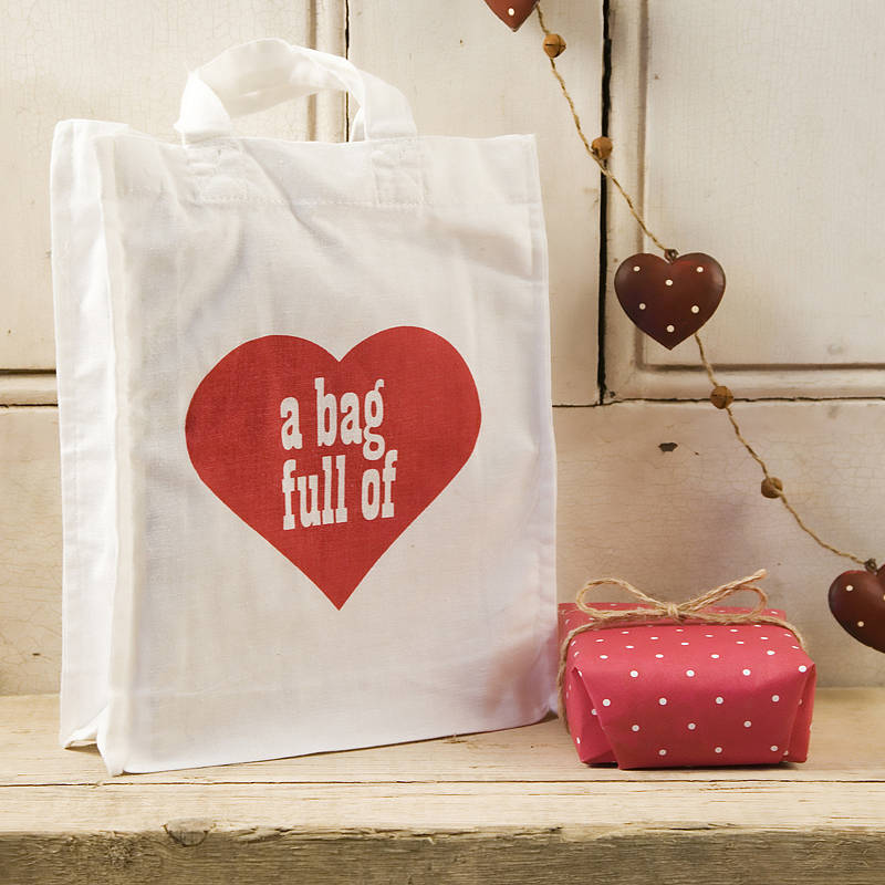 'A Bag Full Of Love' Tote Gift Bag By Solographic Art ...