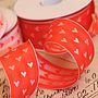 Red And White Heart Valentine Ribbon Per Metre, thumbnail 1 of 4