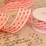 Red And White Heart Valentine Ribbon Per Metre, thumbnail 3 of 4