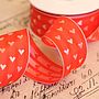 Red And White Heart Valentine Ribbon Per Metre, thumbnail 4 of 4