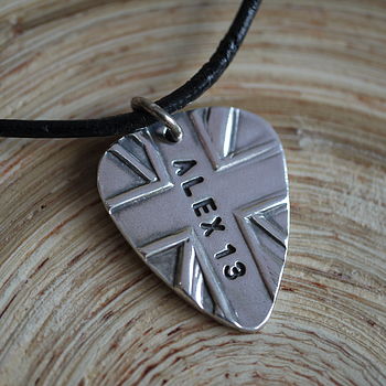Personalised Silver Union Jack Plectrum, 7 of 11