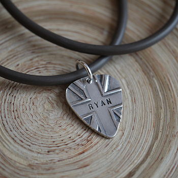 Personalised Silver Union Jack Plectrum, 10 of 11