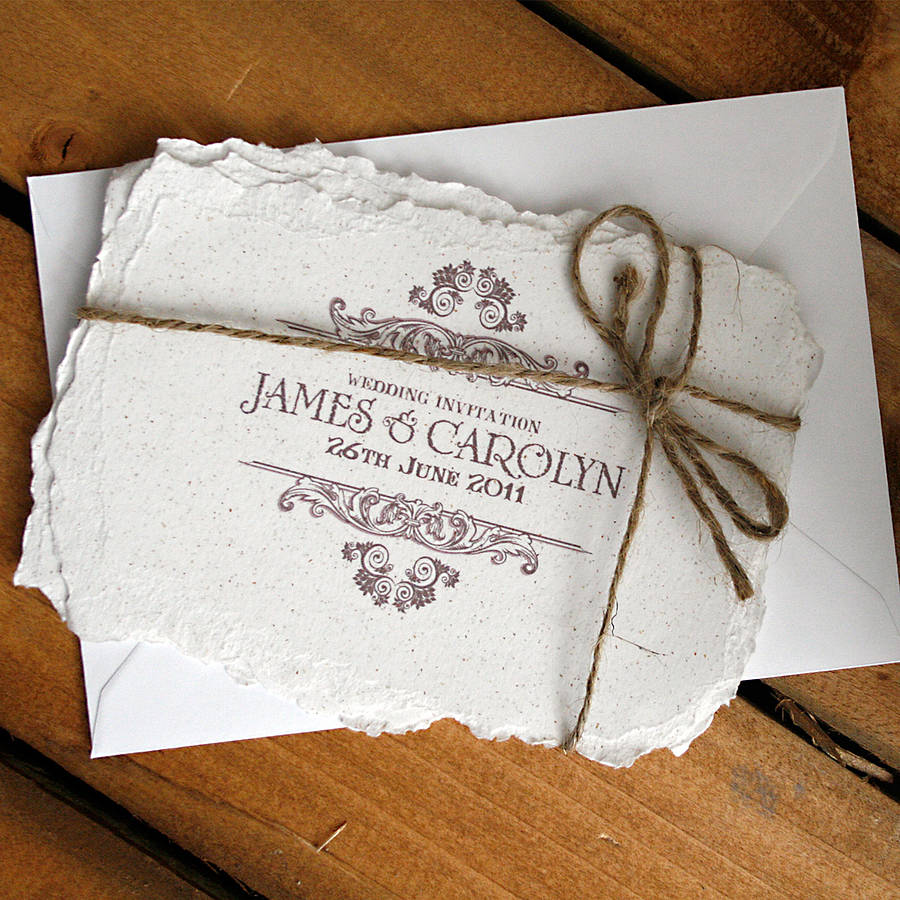 Vintage Style Wedding Invitation By Solographic Art
notonthehighstreet.com