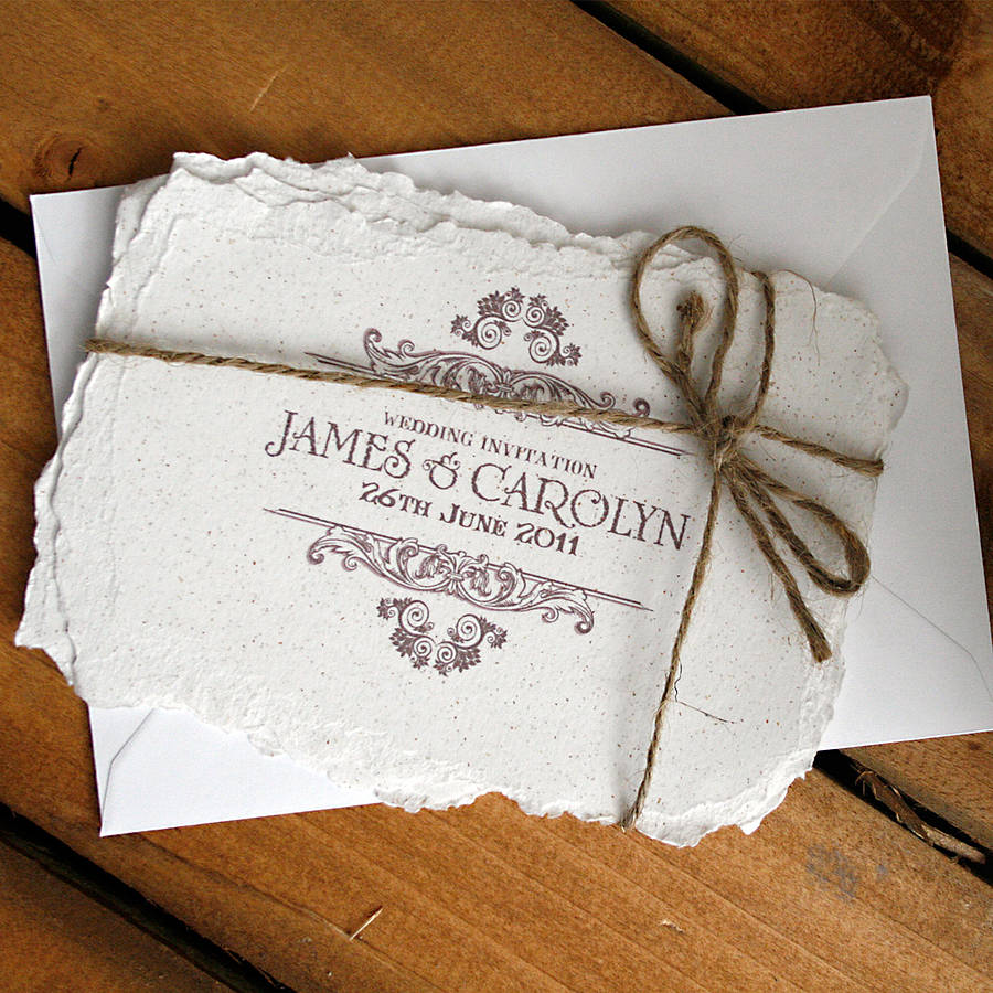 Pjesker: Vintage Style Wedding Invitations