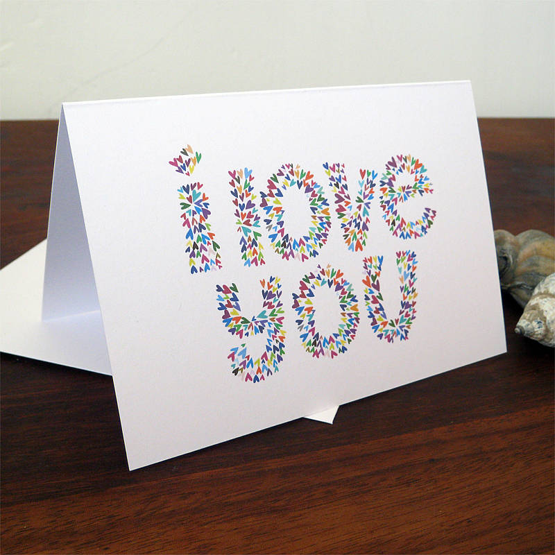 'I Love You' Card By Witty Hearts | notonthehighstreet.com