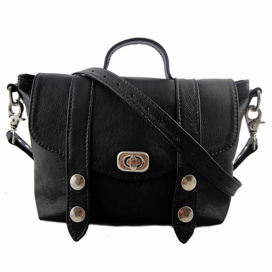 Metallic Pewter Mini Satchel Handbag By Debbie MacPherson Atelier ...