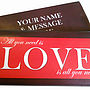 'All You Need Is Love' Personalised Chocolate Bar, thumbnail 1 of 5