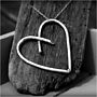 Handmade Chunky Silver Heart Pendant, thumbnail 3 of 5