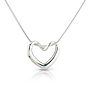 Silver Twisted Heart Necklace, thumbnail 2 of 6