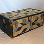 Vintage Star Patterned Quilt Trunk, thumbnail 2 of 5