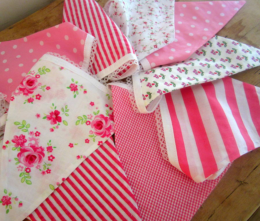 PINK Large Bunting - Can Be Personalised, 1 of 5