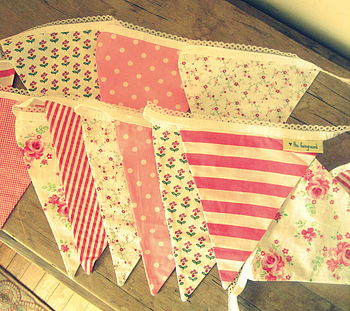 PINK Large Bunting - Can Be Personalised, 5 of 5