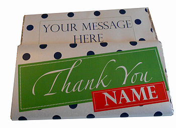 Personalised Thank You Chocolate Bar, 2 of 5