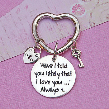 Personalised Silver Heart Charms Key Ring, 2 of 7