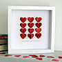 Personalised Heart Strings Artwork In Red, thumbnail 1 of 12
