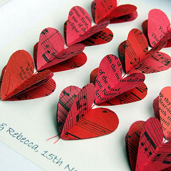 Personalised Heart Strings Artwork In Red, 3 of 12