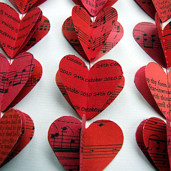 Personalised Heart Strings Artwork In Red, 4 of 12