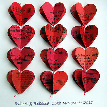 Personalised Heart Strings Artwork In Red, 7 of 12