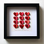 Personalised Heart Strings Artwork In Red, thumbnail 5 of 12