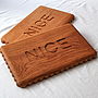 Solid Oak Nice Biscuit Chopping Board And Cheese Board, thumbnail 6 of 10