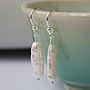 Stick Freshwater Pearl And Silver Earrings, thumbnail 2 of 4