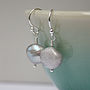 Silver Grey Freshwater Pearl Drop Earrings, thumbnail 1 of 5