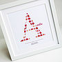 Child's Initial Pink Personalised Print, thumbnail 3 of 4