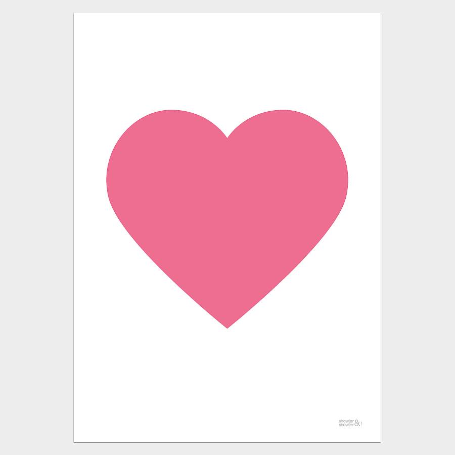 classic heart print by showler and showler | notonthehighstreet.com