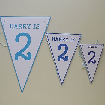 Personalised Birthday Age Bunting, 3 of 5