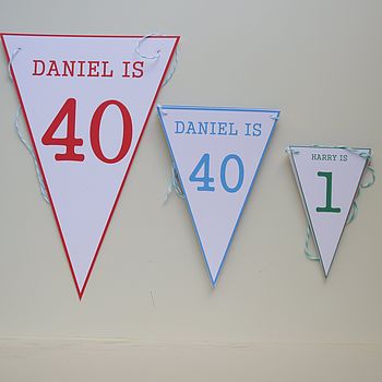 Personalised Birthday Age Bunting, 4 of 5
