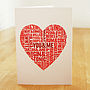 Perfect Pairs Typographic Valentines Card, thumbnail 1 of 4