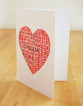 Perfect Pairs Typographic Valentines Card, 3 of 4