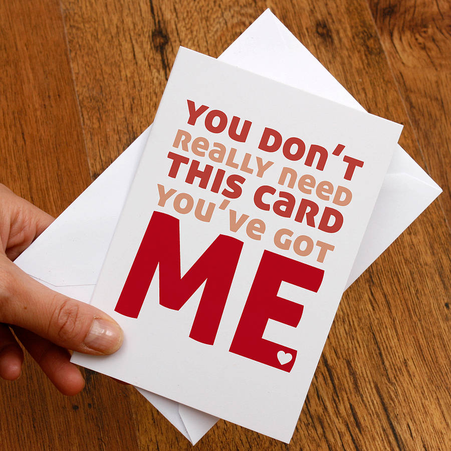don't really need this card by a is for alphabet | notonthehighstreet.com