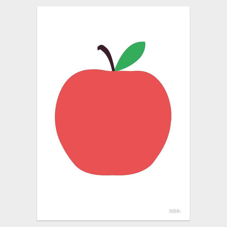 Apple print. Chubbies Apple illustration.