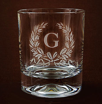 Personalised Wreathed Initial Tumbler, 2 of 3