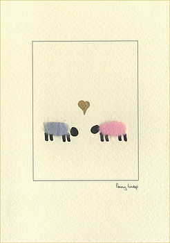 Sheep In Love Greeting Card, 3 of 3
