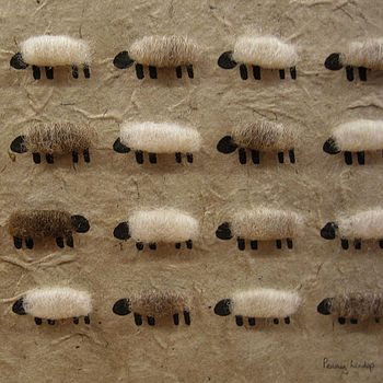 Flock Of Sheep Hand Finished Art Print, 5 of 7