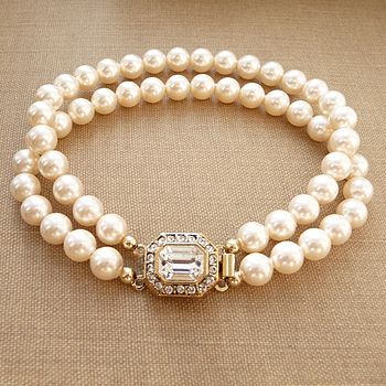 Vintage Inspired Pearl Bracelet, Silver Or Gold Plated, 7 of 9