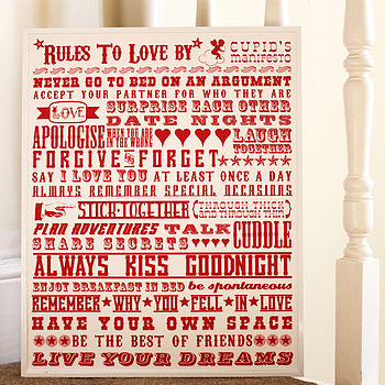 'Rules To Love By' Giclée Print, 3 of 7