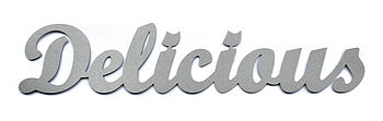 'Delicious' Metal Sign, 3 of 3