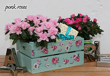 Pink Roses Gift Crate, 4 of 6