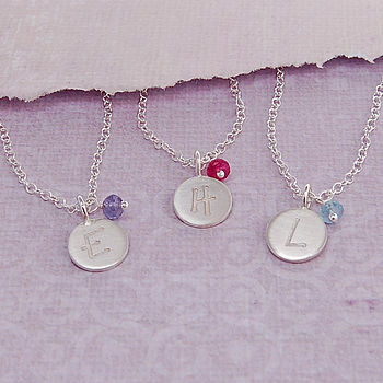 Girls Personalised Silver Birthstone Necklace, 2 of 4