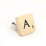 Vintage Letter Tile Personalised Ring, thumbnail 5 of 5