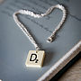 Vintage Letter Tile Personalised Necklace, thumbnail 2 of 7