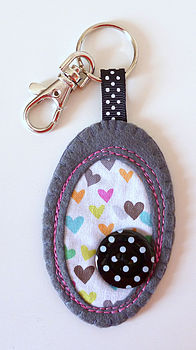 Felt And Fabric Pebble Key Ring By paper-and-string ...