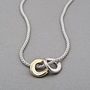 Total Honesty Necklace Silver With 18ct Gold, thumbnail 2 of 5