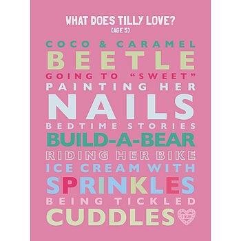 Personalised Child's 'Loves' Print, 5 of 6